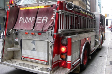 home without power destroyed by fire