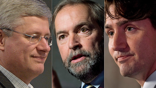 Harper-Mulcair-Trudeau