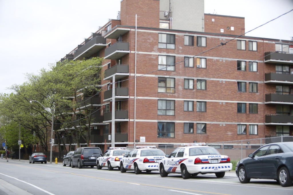 Toronto Police activity at 200 Sherbourne Street. Randy Risling