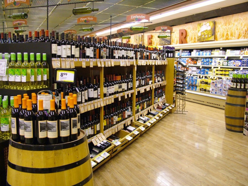 beer and wine in supermarkets