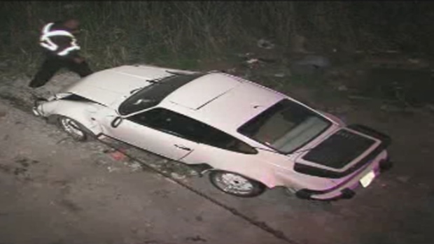 Driver arrested after Porsche crashes
