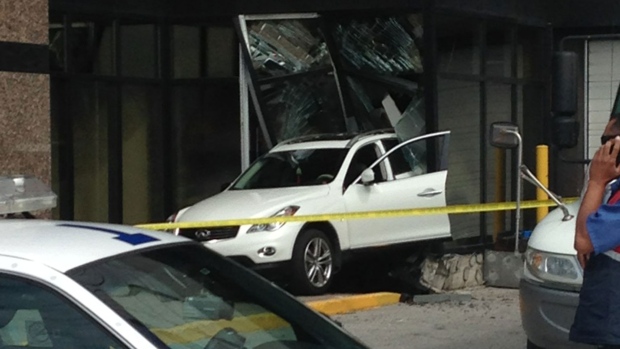 vehicle drives into Scarborough office building