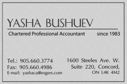 Bushuev Yasha  Chartered Accountant