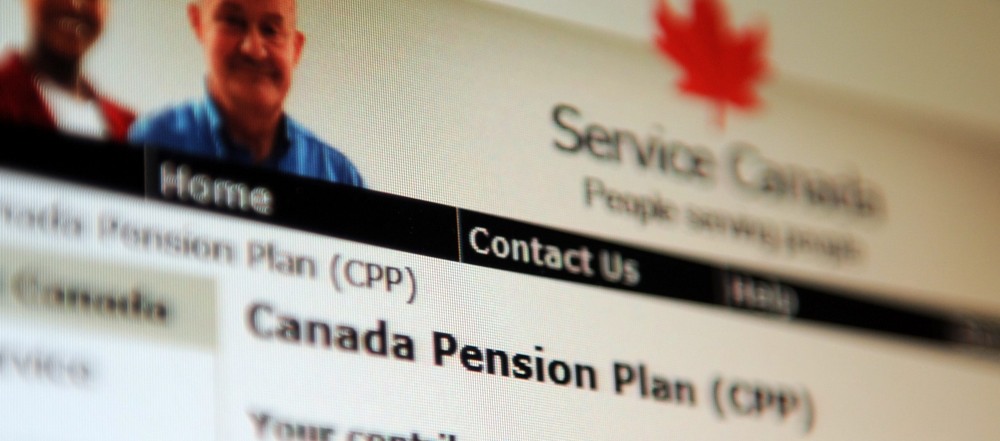 Information regarding the Canadian Pension Plan is displayed of the service Canada website in Ottawa on Tuesday, January 31, 2012. Canadians need to place a higher priority on saving for retirement, says a new report from the Bank of Montreal. THE CANADIAN PRESS/Sean Kilpatrick