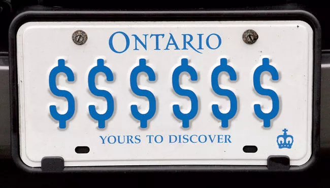 Dollar License Plate Ontario