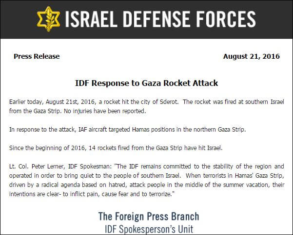 IDF-statement