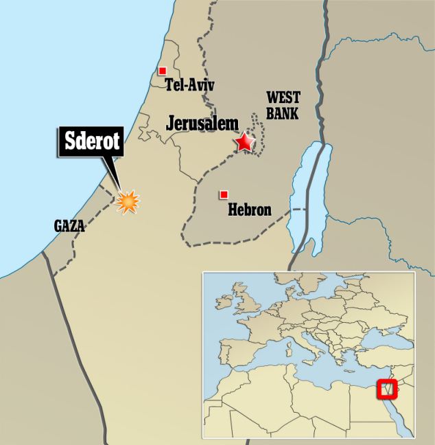 Sderot Attack Map
