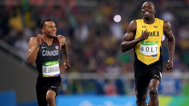 andre-de-grasse-usain-bolt-together-again