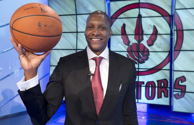 TORONTO, ONTARIO: JUNE 4, 2013-- NEW GM -- Newly minted Toronto Raptors GM Masai Ujiri poses for a photograph after speaking to members of the media at Toronto's Air Canada Centre, Tuesday June 4, 2013.  [Peter J. Thompson/National Post]     [For Sports story by Eric Koreen and Michael Triakos/Sports] //NATIONAL POST STAFF PHOTO ORG XMIT: POS1306041202231192