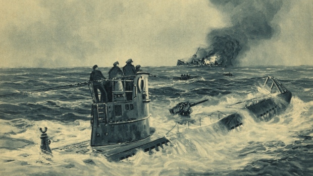 u-boat-attacking-canadian-ship