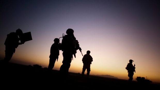 soldiers-at-sunset