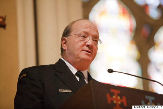 The Honourable Hugh Segal, CM, gives the address at a Royal Regiment of Canada service of remembrance on Sunday, November 7, 2010, Toronto, Canada. The church service honours those who have died in defence of Canada and the Commonwealth and all victims of aggression and inhumanity throughout the world (the Colonel-in-Chief is H.R.H The Prince of Wales).The Canadian Press/Michael Hudson