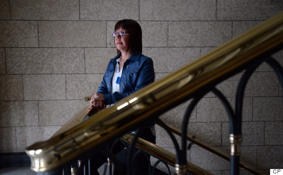 NDP MP Georgina Jolibois, Desnethé-Missinippi-Churchill River, is pictured on Parliament Hill in Ottawa on Thursday, Feb. 25, 2016. It will take years for the community of La Loche to recover from the shooting last month that left four dead and others wounded, according to Jolibois. THE CANADIAN PRESS/Sean Kilpatrick