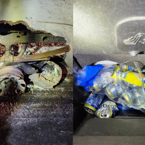 НА QEW АРЕСТОВАН ПЬЯНЫЙ ВОДИТЕЛЬ, УПРАВЛЯВШИЙ ПИКАПОМ НА ТРЁХ КОЛЁСАХ